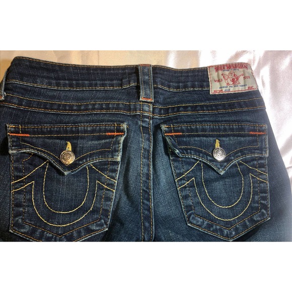 True Religion Brand Jeans Low Rise Denim Pants Section Julie Size 27 - Picture 3 of 12